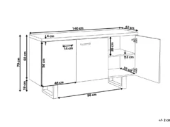 Skab TIMBER Lysebrun