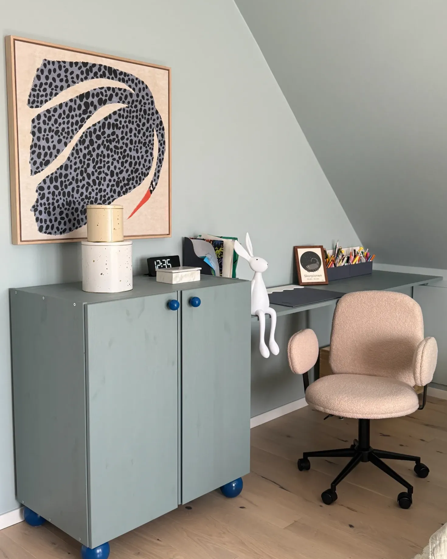 Skrivebordsstol MORAGA Boucle Beige