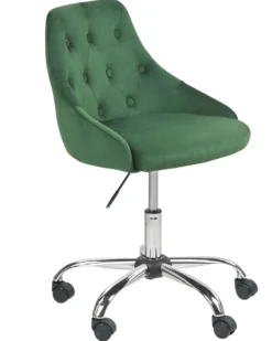 Skrivebordsstol PARRISH Velour Smaragdgrøn
