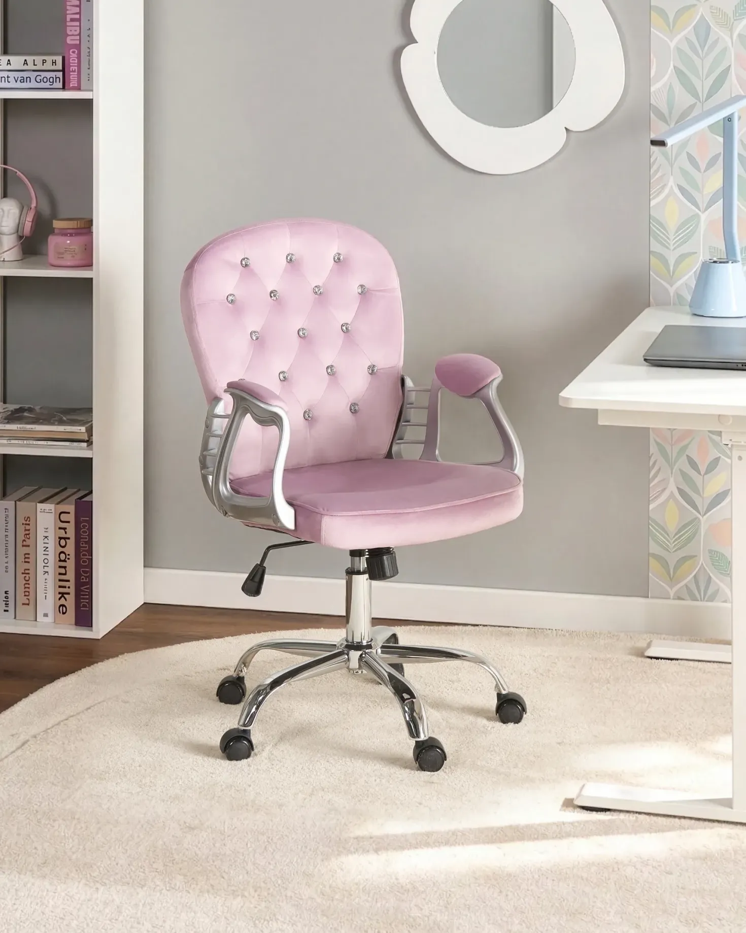 Skrivebordsstol PRINCESS Velour Lysviolet