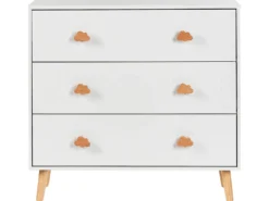 3 skuffers commode CLOUDY Hvid