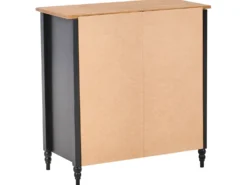 5 skuffers commode SHILLINGTON Fyretræ Sort