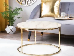 Sofabord CORAL Marmor/guld