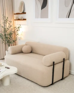 Sofa 2 personers ELVA Boucle Beige