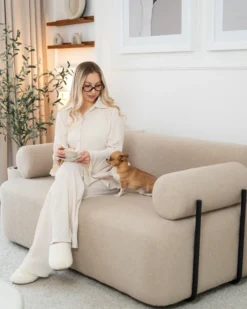 Sofa 2 personers ELVA Boucle Beige