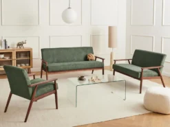 Sofa 3 personers ESRUM Mørkebrun/ Grøn
