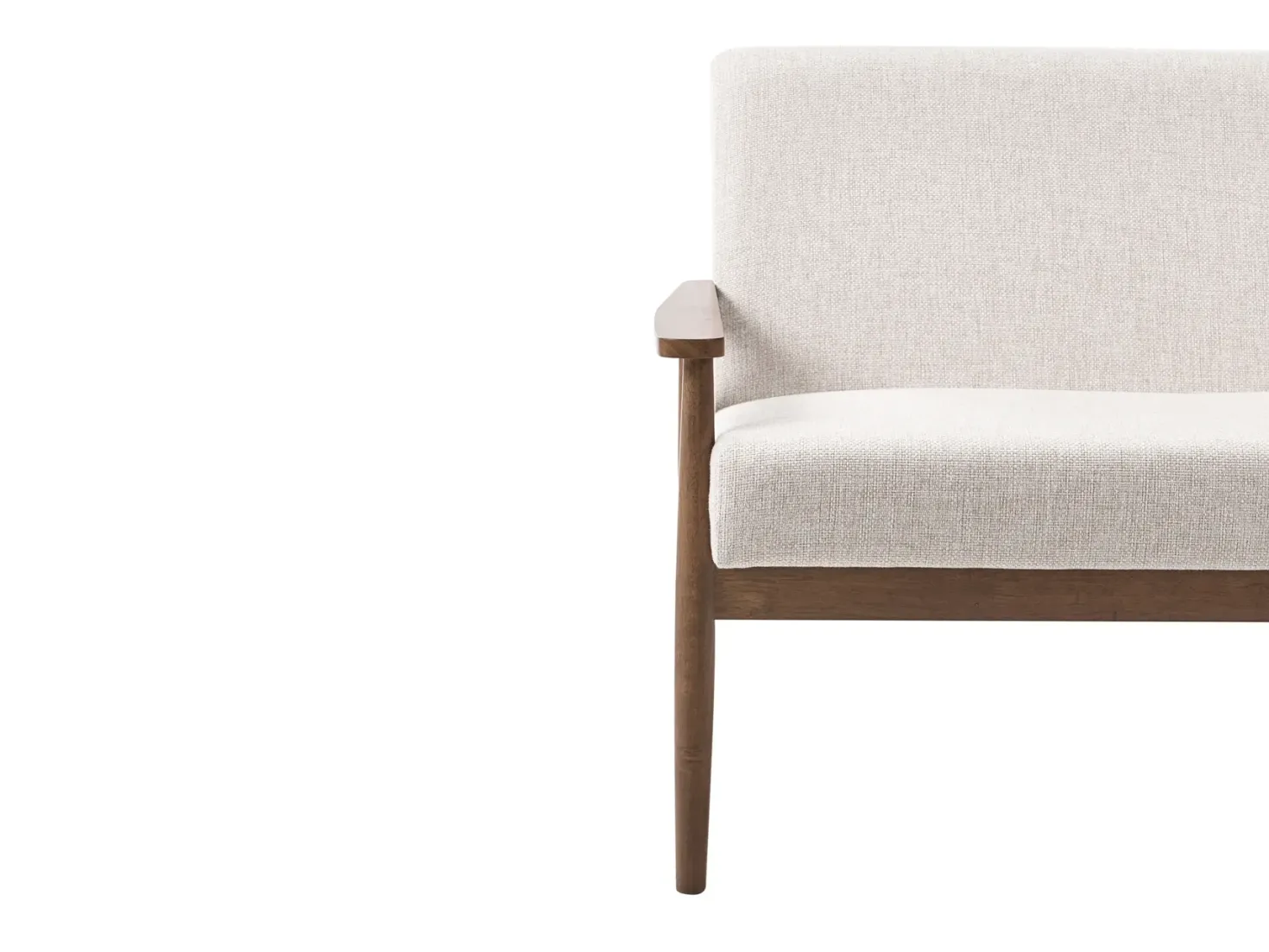 Sofa 3 personers ESRUM Mørkebrun/beige