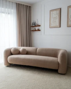 Sofa 3 personers LEIREN Boucle Beige