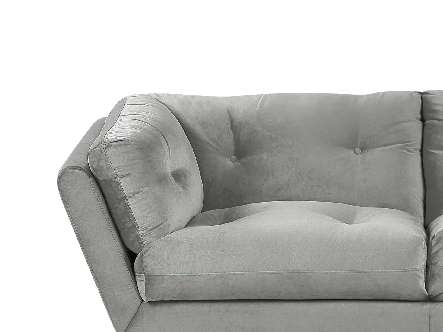 Sofa 3 personers LENVIK Velour Grå