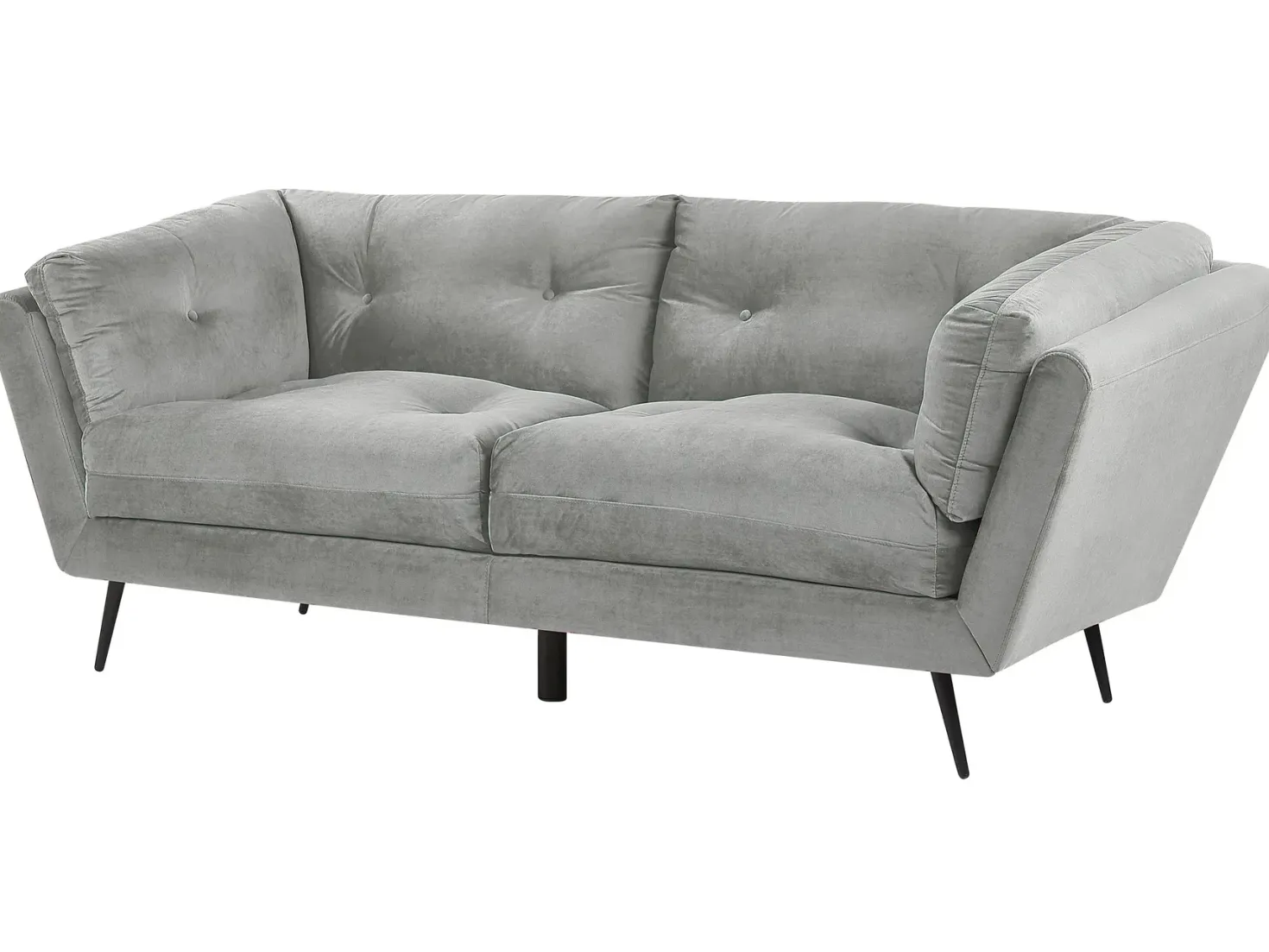 Sofa 3 personers LENVIK Velour Grå