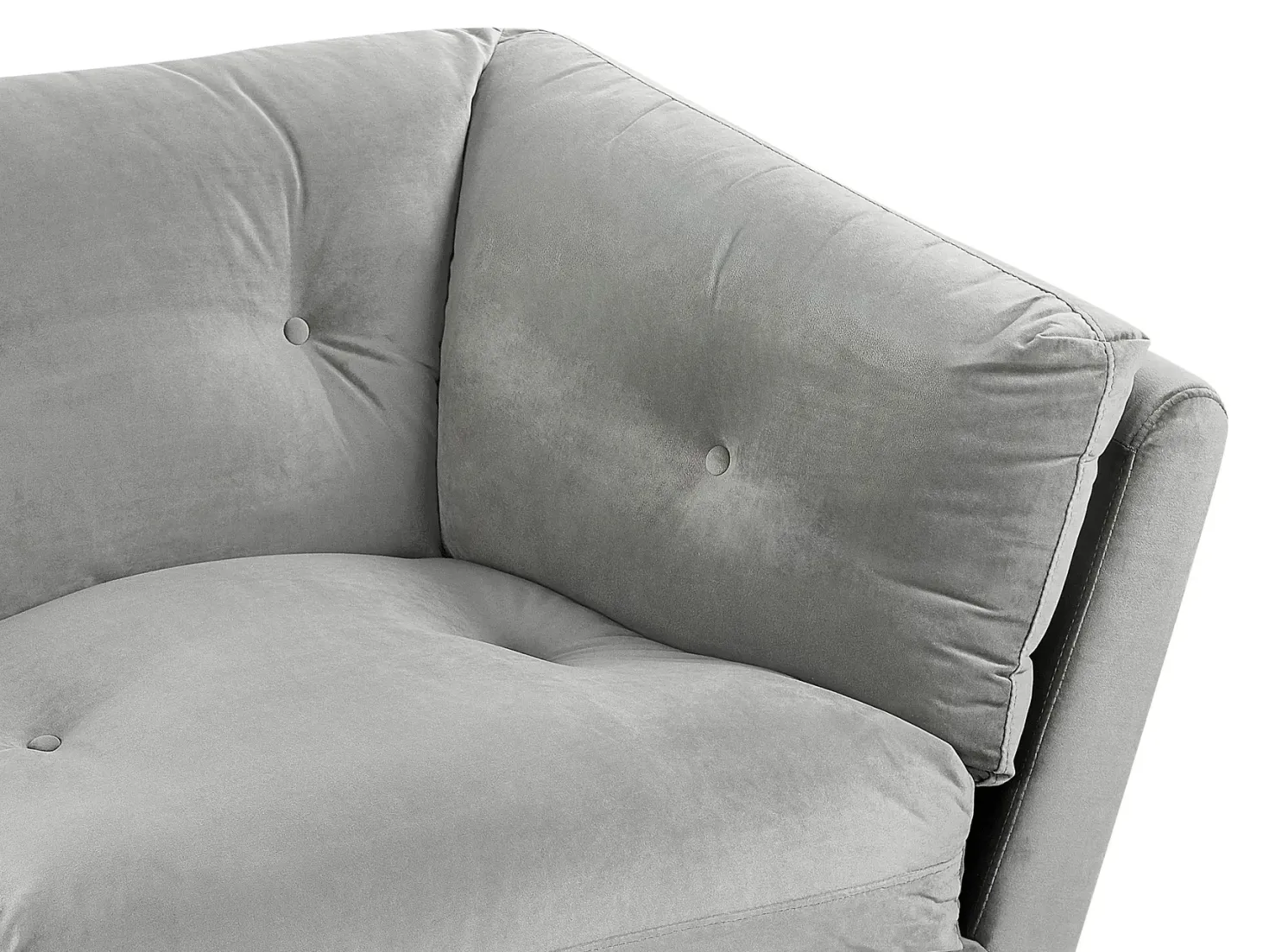 Sofa 3 personers LENVIK Velour Grå