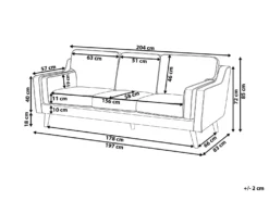 Sofa 3 personers LOKKA Beige
