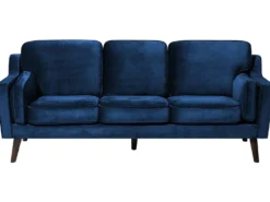 Sofa 3 personers LOKKA Velour Navy Blå
