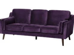 Sofa 3 personers LOKKA Velour Purpur
