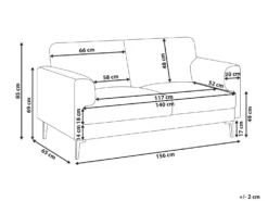 Sofa 2 personers LOUSTO Brun