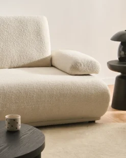 Sofa 2 personers NACKA Boucle Cremehvid