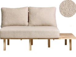 Sofa 2 personers SALO Boucle Beige med sofabord