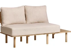 Sofa 2 personers SALO Boucle Beige med sofabord