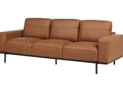 Sofa 3 personers SOVIK Kunstlæder Brun