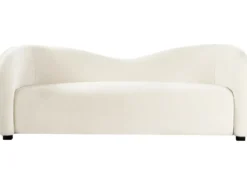 Sofa 3 personers VELTADA Velour Cremehvid