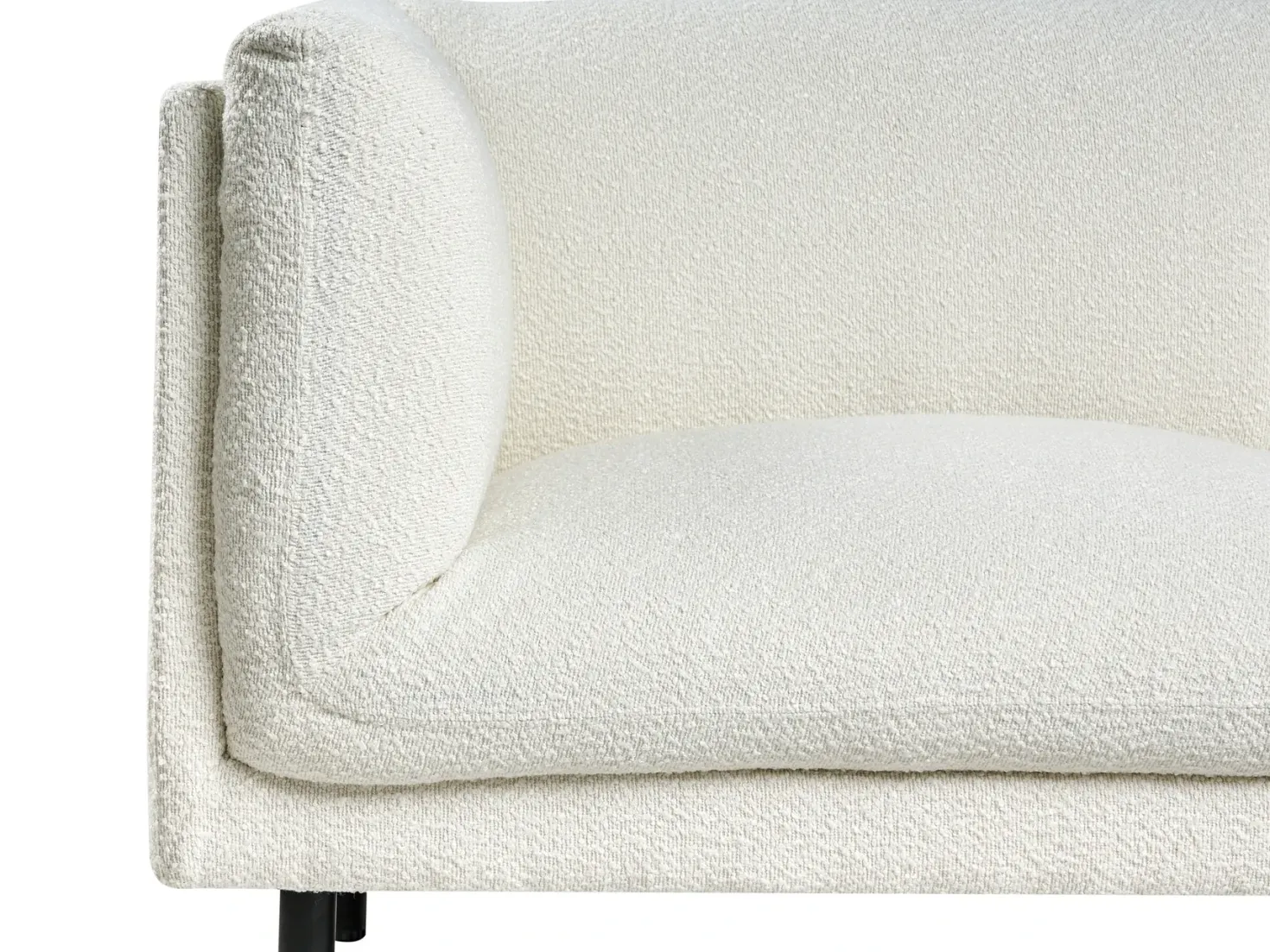 Sofa 2 personers VORGOD Boucle Cremehvid