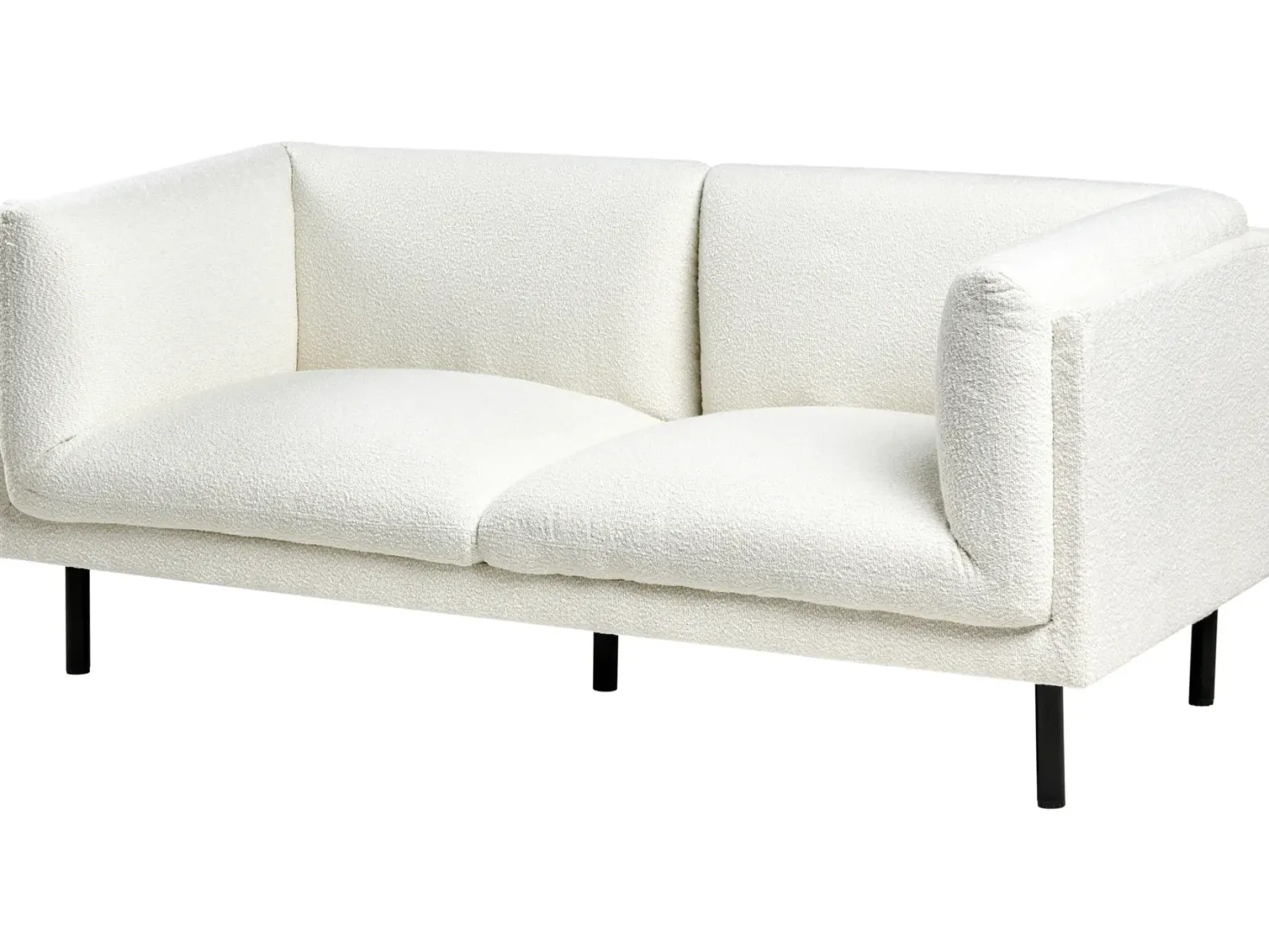 Sofa 2 personers VORGOD Boucle Cremehvid