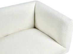 Sofa 2 personers VORGOD Boucle Cremehvid