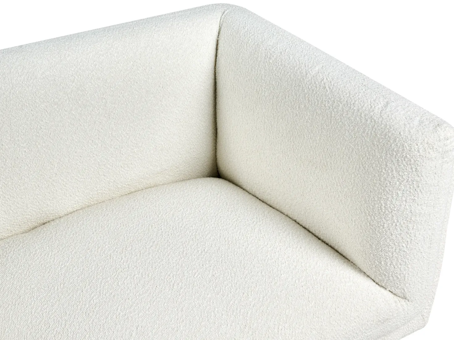 Sofa 2 personers VORGOD Boucle Cremehvid