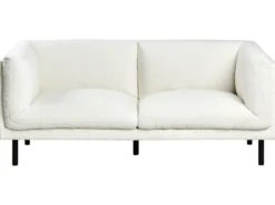 Sofa 2 personers VORGOD Boucle Cremehvid