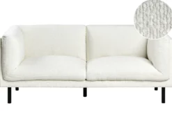 Sofa 2 personers VORGOD Boucle Cremehvid