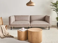 Sofa 3 personers VORGOD Lysebrun