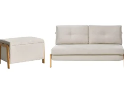 Sofasæt 3 personers EDLAND Lys Beige med bænk