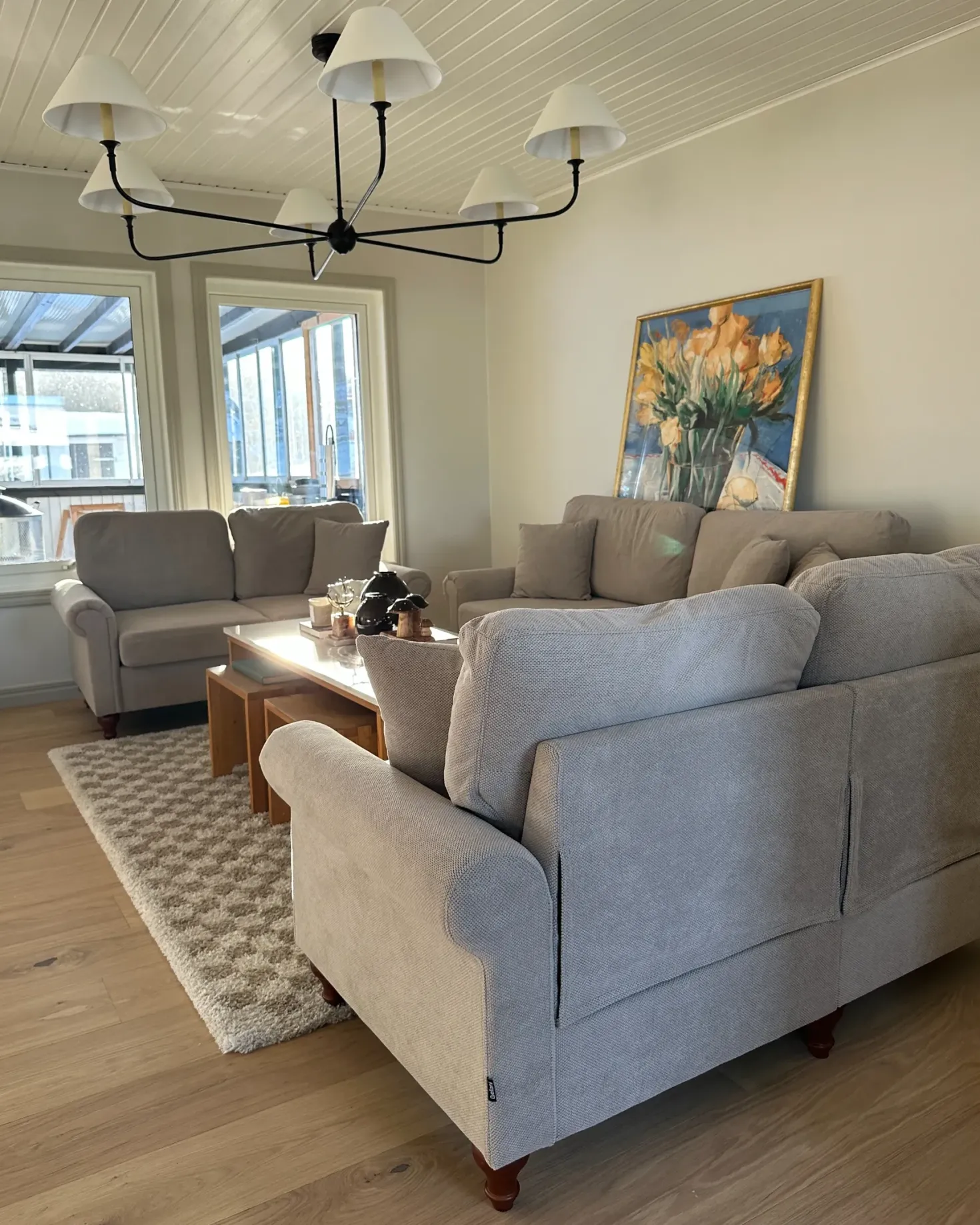 Sofasæt 5 personers GINNERUP Brungrå