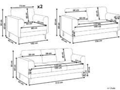 Sofasæt 7 personers LOUSTO Grøn