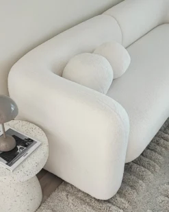 Sofasæt 4 personers LEIREN Boucle Hvid
