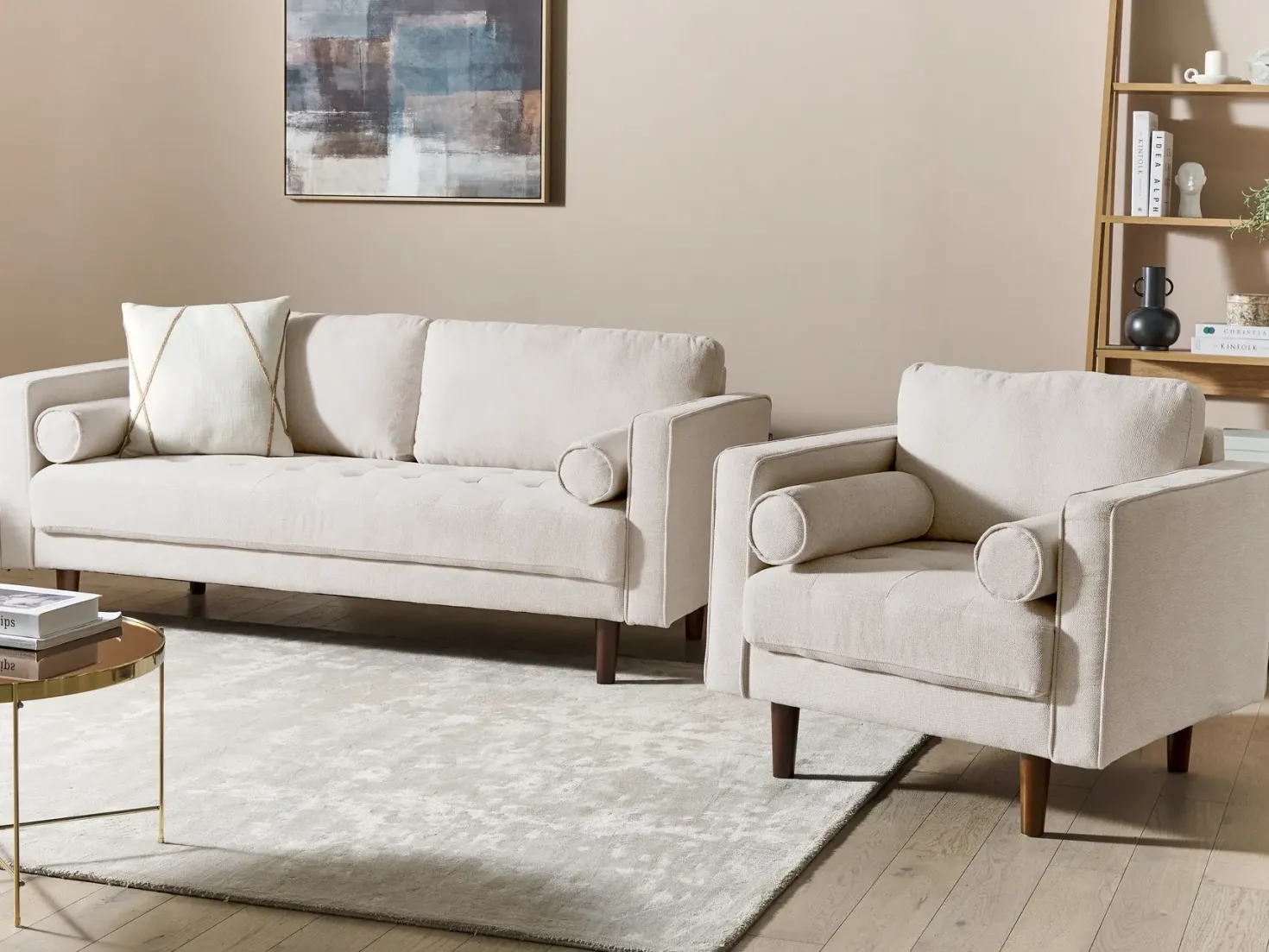 Sofasæt 4 personers NURMO Lys Beige