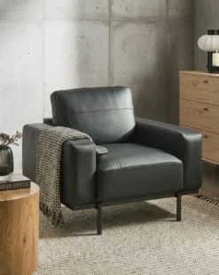 Sofasæt 6 personers SOVIK Kunstlæder Sort