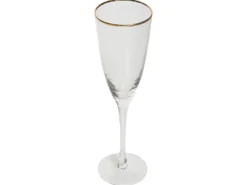 Sæt af 4 champagnefløjter TOPAZ 250 ml Transparent
