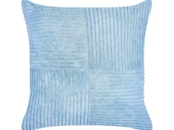 Sæt af 2 pyntepuder MILLET Fløjl 43 x 43 cm Blå Geometrisk mønster