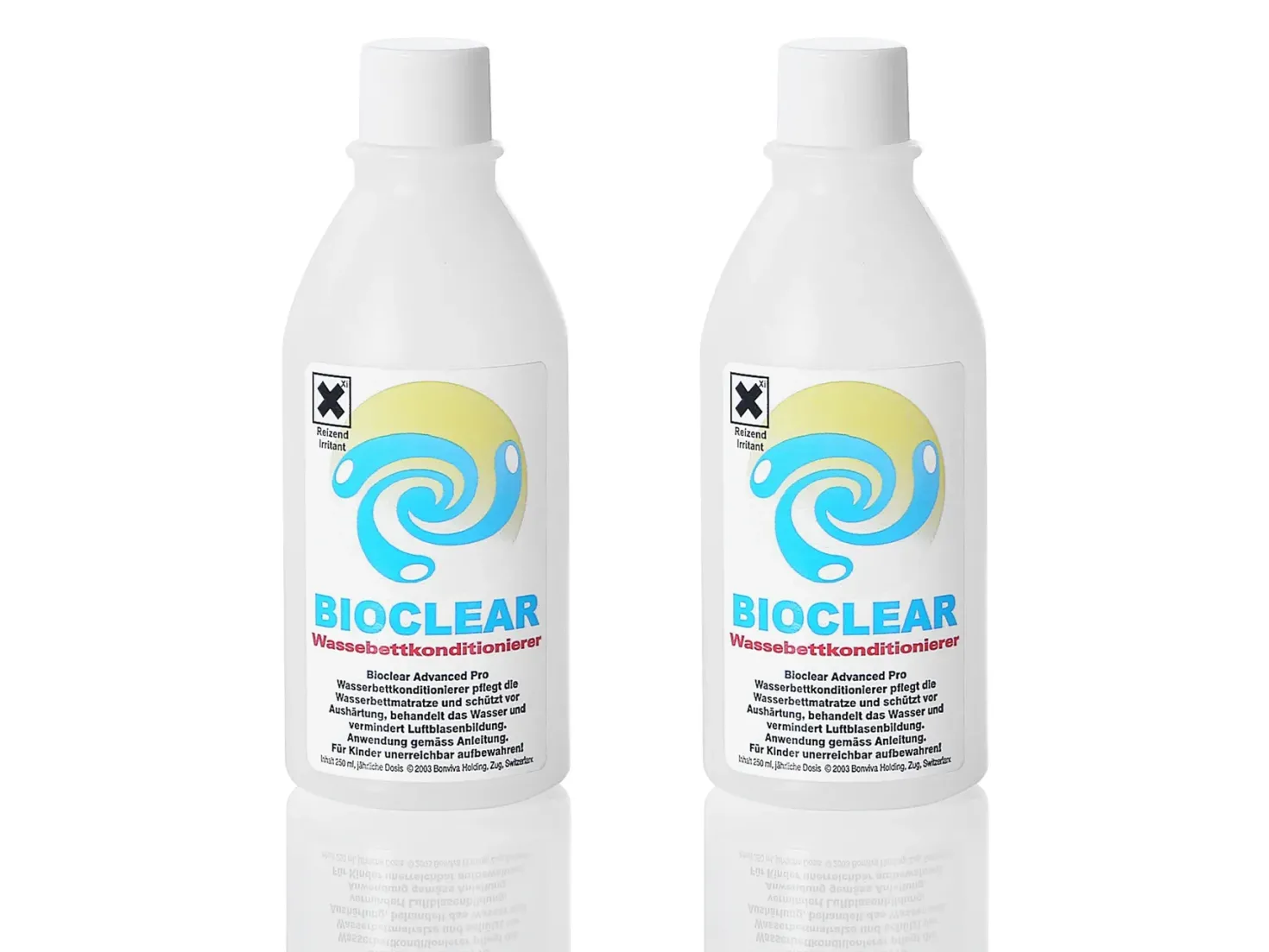 Sæt med 2 antibakterielle væsker til vandmadrasser BIOCLEAR