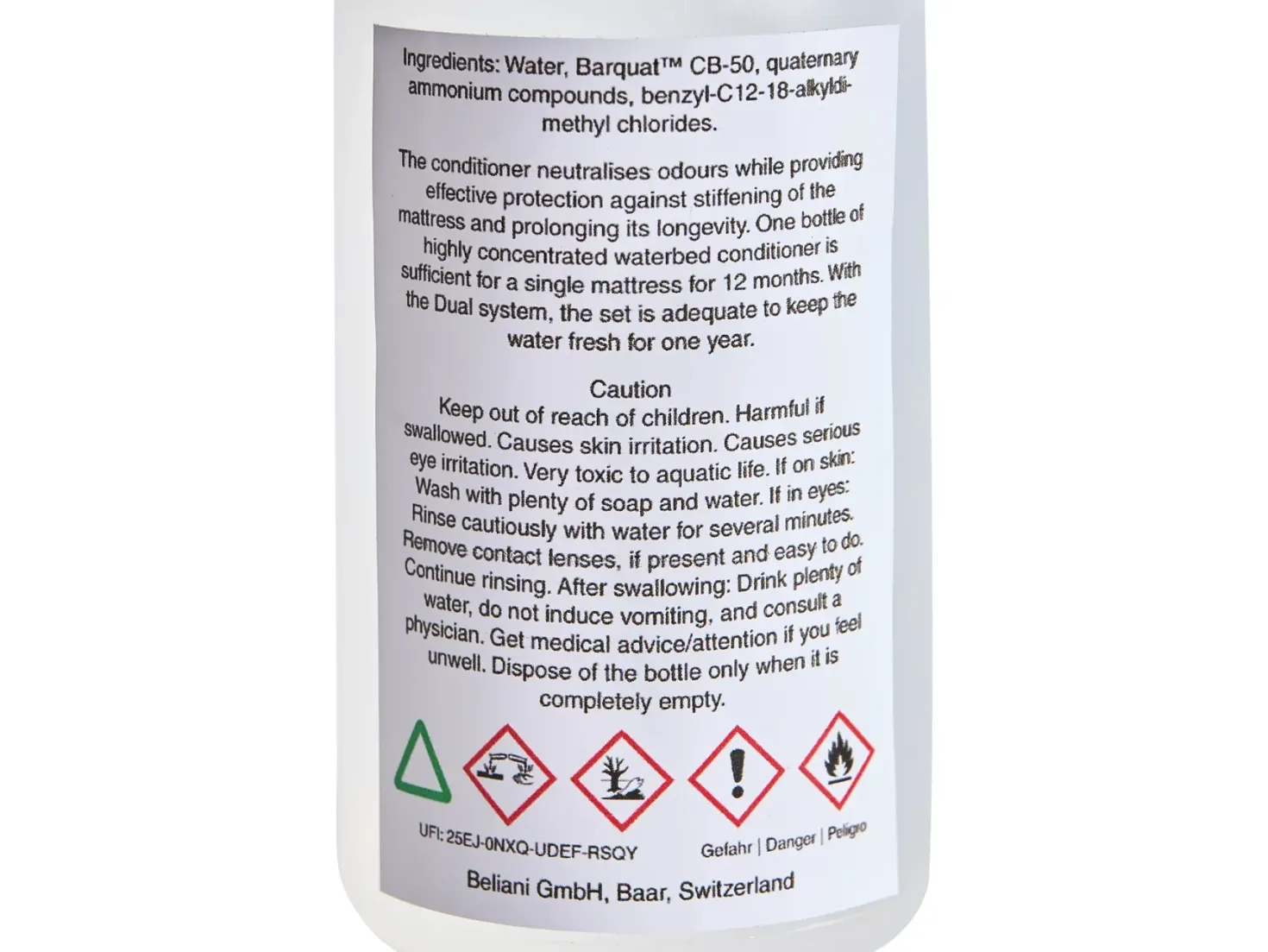 Sæt med 2 antibakterielle væsker til vandmadrasser BIOCLEAR