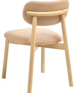 Sæt med 2 spisebordsstole MILLS Boucle Lysebrun/beige