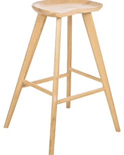 Sæt af 2 barstole CANDO Lysebrun