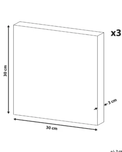Sæt af 3 fotorammer MENAKA Dyre motiv 30 x 30 cm Multifarvet