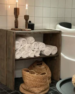 Sæt af 2 kurve KAELLA Jute Sand Beige
