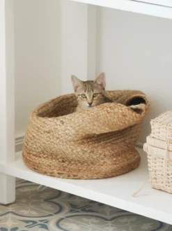 Sæt af 2 kurve KAELLA Jute Sand Beige