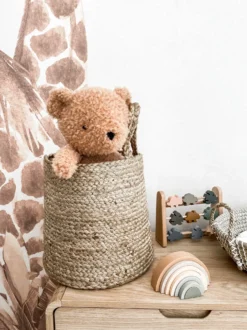 Sæt af 2 kurve KAELLA Jute Sand Beige