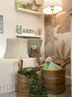 Sæt af 2 kurve KAELLA Jute Sand Beige