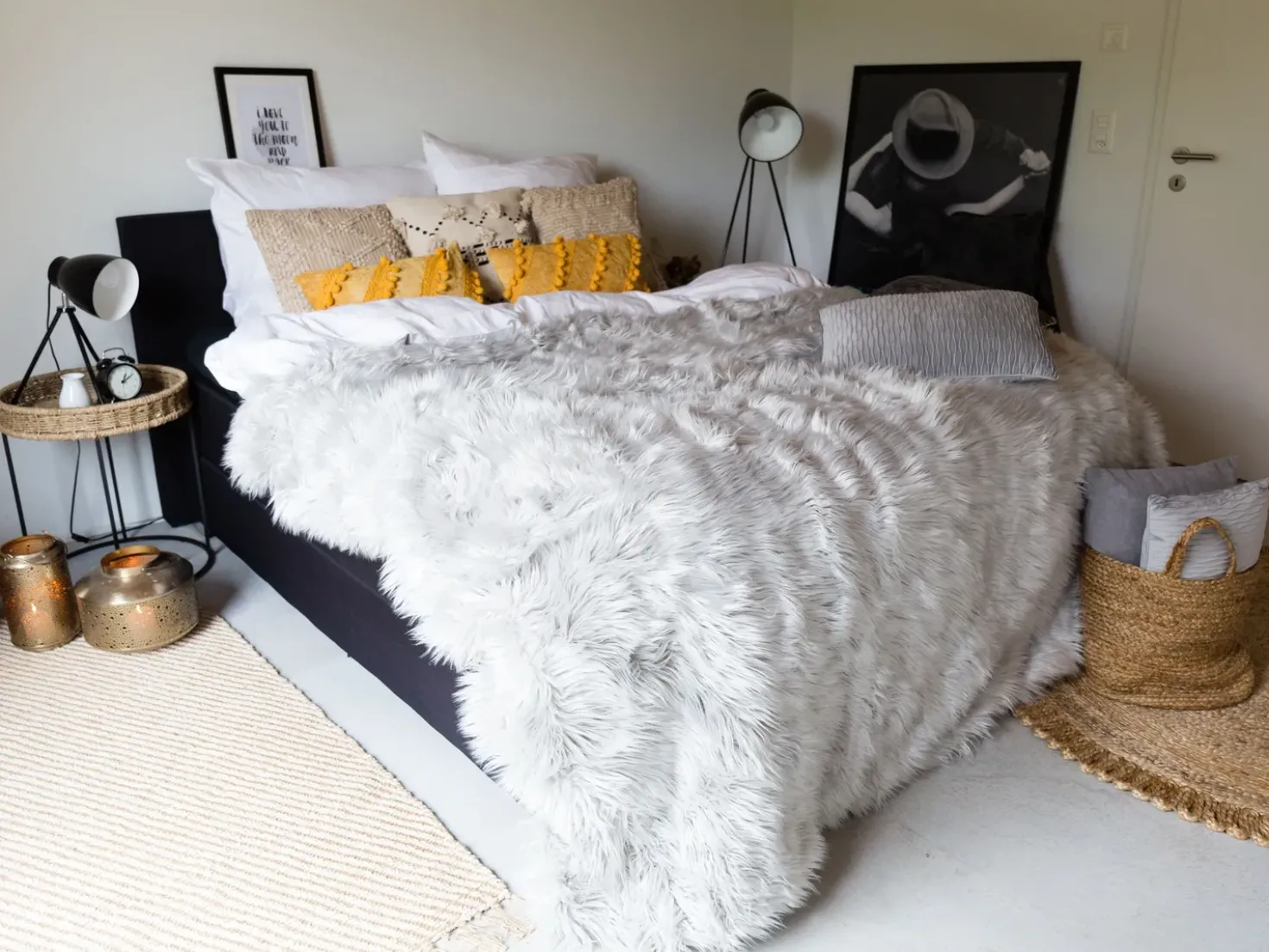 Sæt af 2 kurve KAELLA Jute Sand Beige