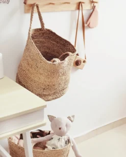 Sæt af 2 kurve KAELLA Jute Sand Beige